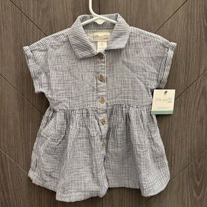 Little Planet by Carter’s Blue Striped Baby Girl Dress